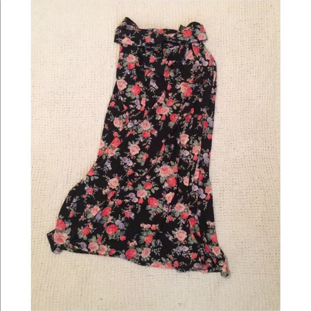Floor Length Flower Maxi Skirt